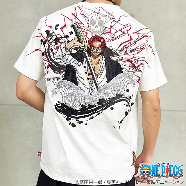絡繰魂×ONE PIECE 赤髪のシャンクス 刺繍半袖Tシャツ 絡繰魂 242002 和