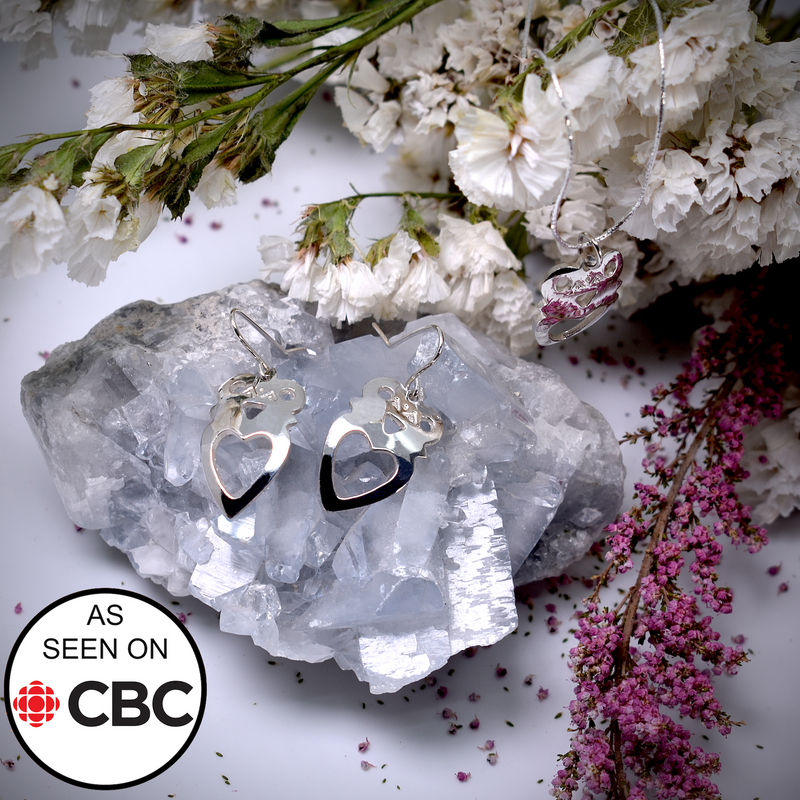 Crowned-Heart silver earrings – Sapling & Flint