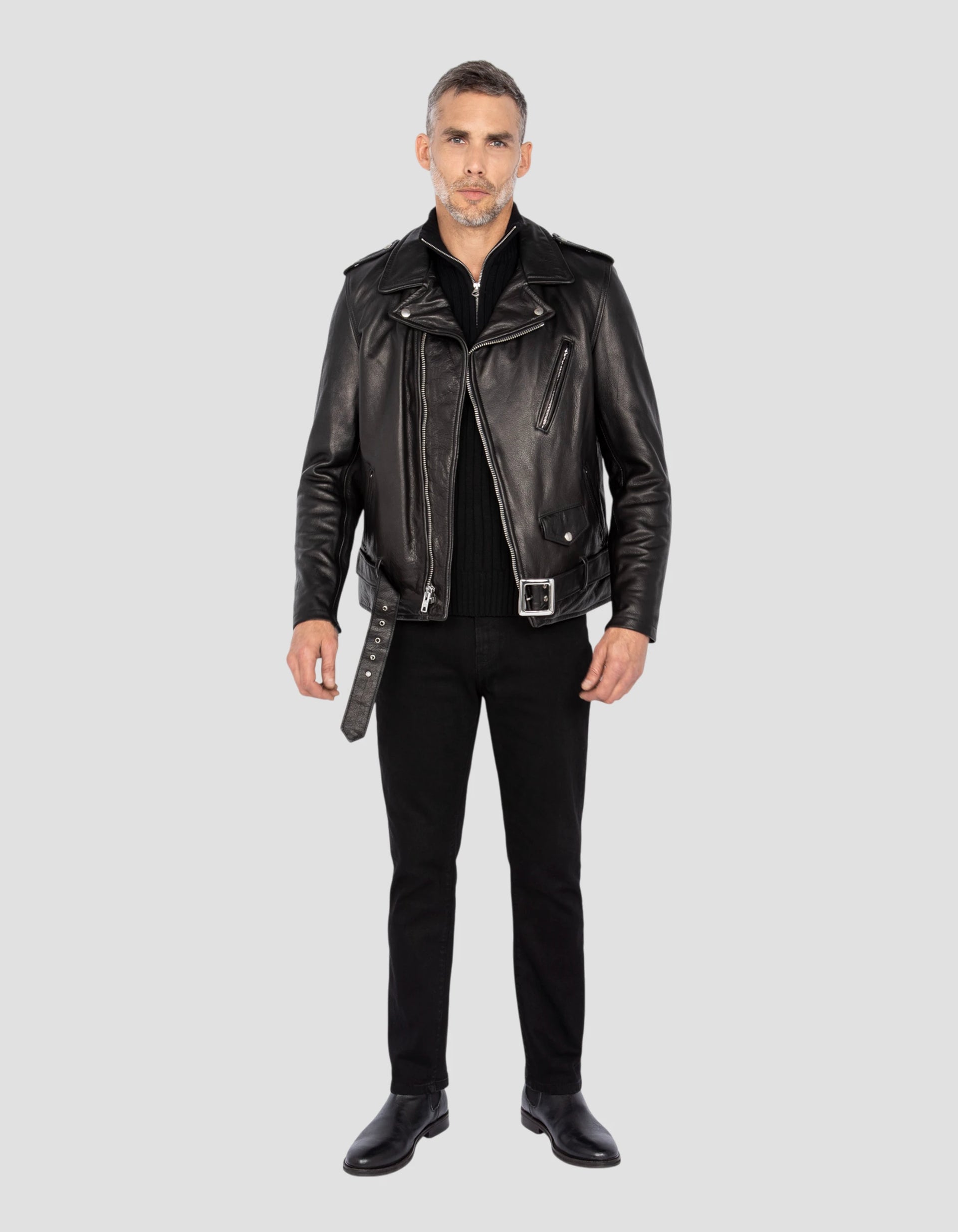 Perfecto® grained black one legendary SSA grained jacket, cowhide