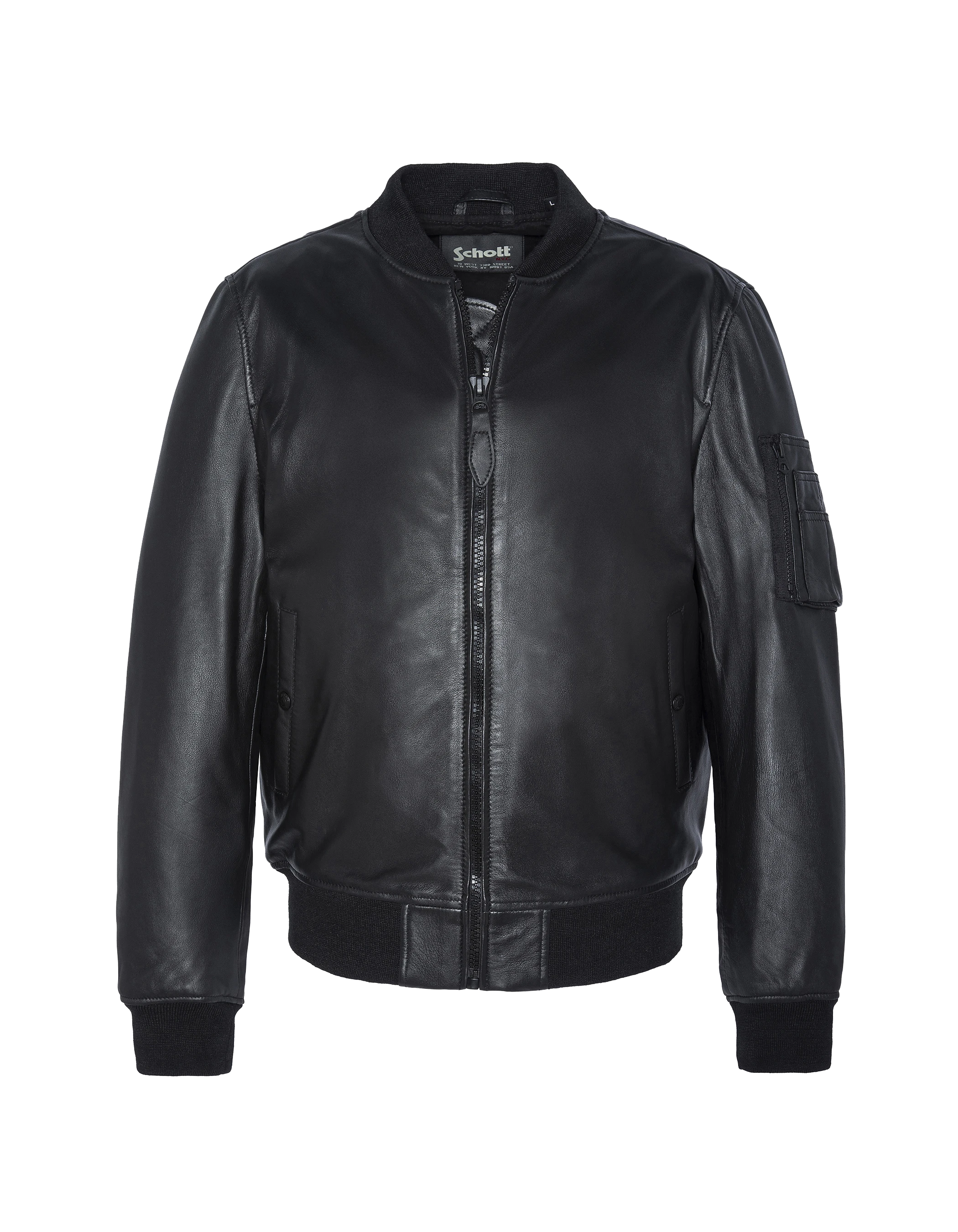 Bomber type Ma -1 black, lamb leather - lcqueens | Schott NYC®
