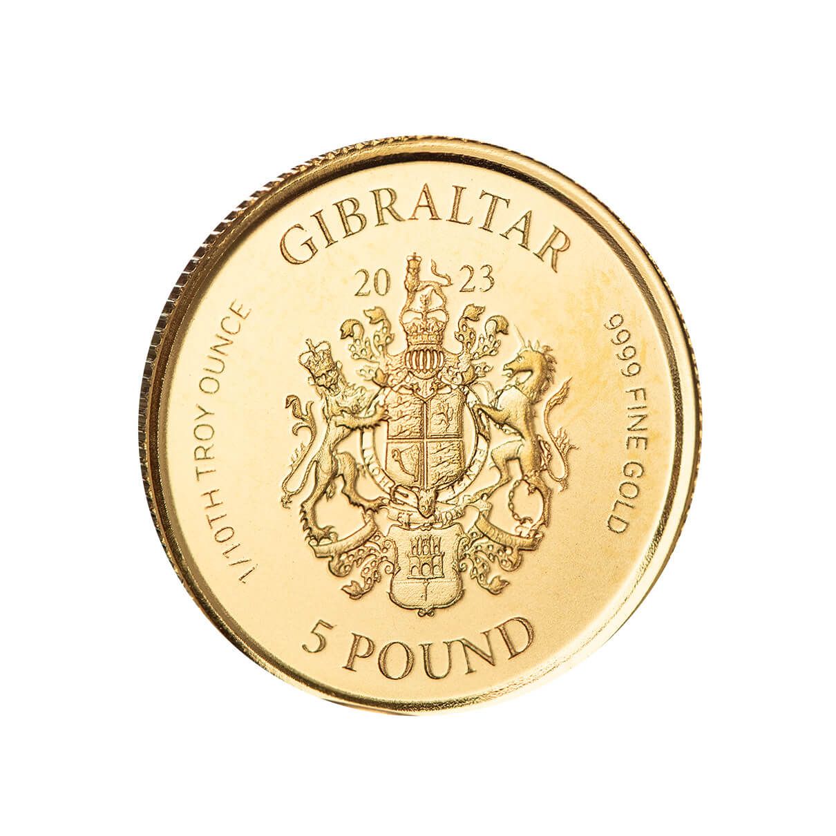 2023 Gibraltar Lady Justice 1/10th oz Gold Coin