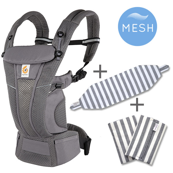 ErgoBabyCarrier オムニ ブリーズ グラファイトグレー 専用カバー付き3