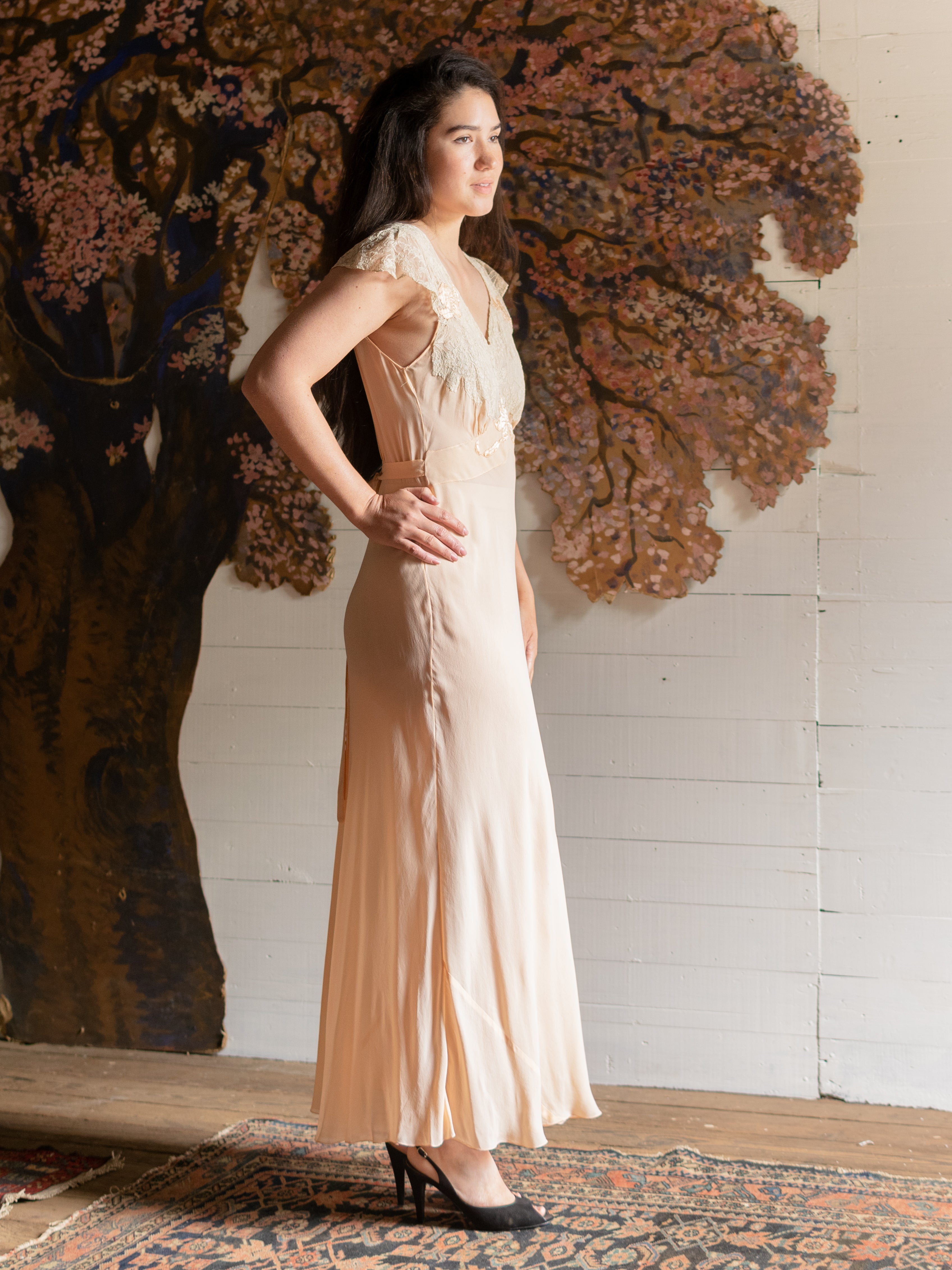 Vintage 1930s Silk Nightgown & Peignoir Robe Set – Second Sight