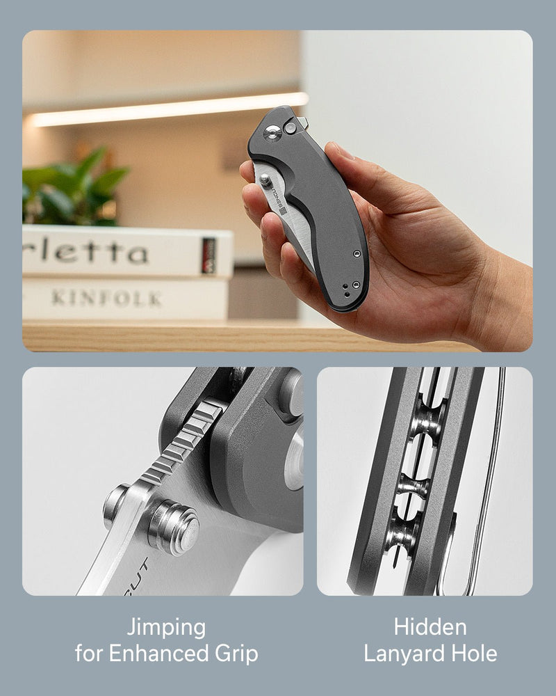 SENCUT Cybrix Folding Pocket Knife Aluminum Handle 9Cr18MoV