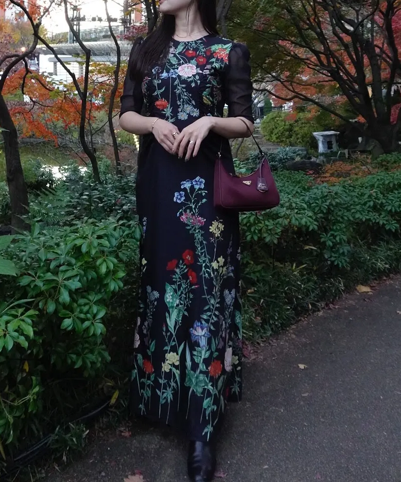 Mサイズ】ESMERALDA IN FULL BLOOM DRESS Ameri VINTAGE（アメリ