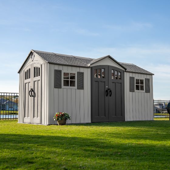 Lifetime 15x8 Plastic Shed Kit w/ Dual Entry (60410)