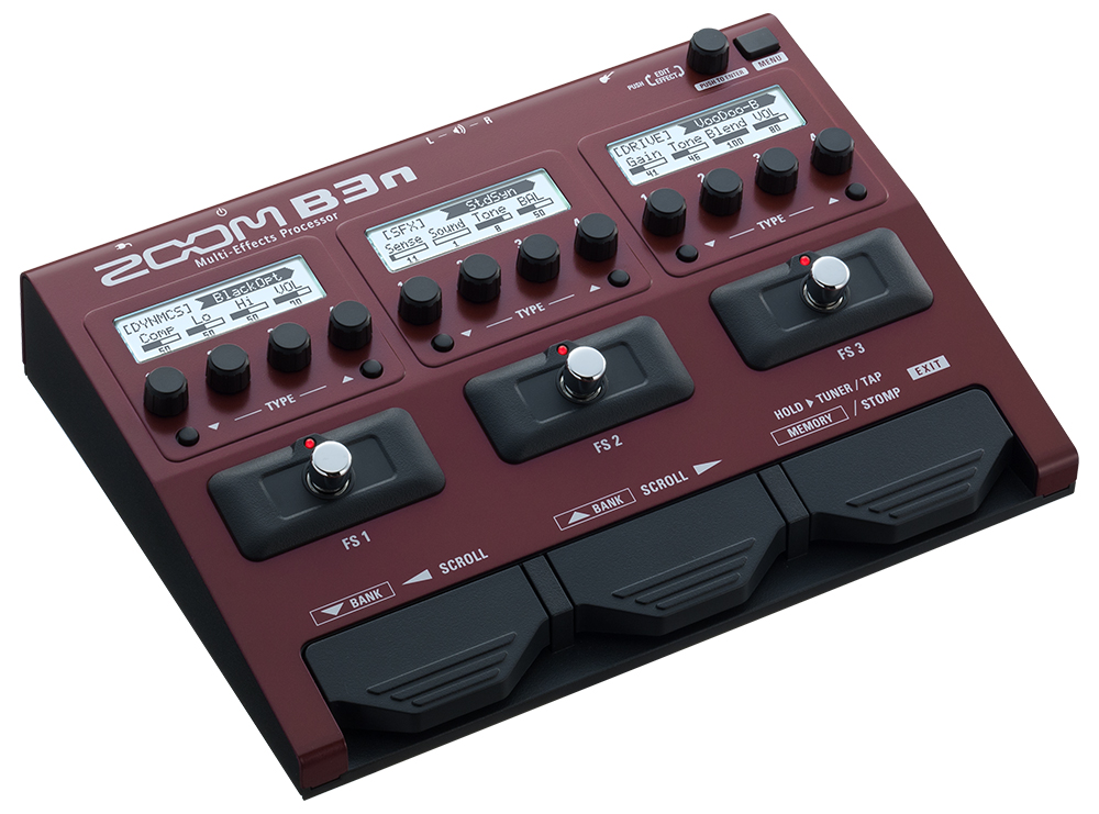 ベース用マルチエフェクター】ZOOMの新たなスタンダードモデルB3nが