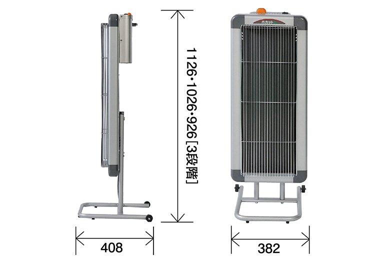 寸法 | 遠赤外線電気ヒーター ホカットe WPS-20s | 電気ヒーター | 遠