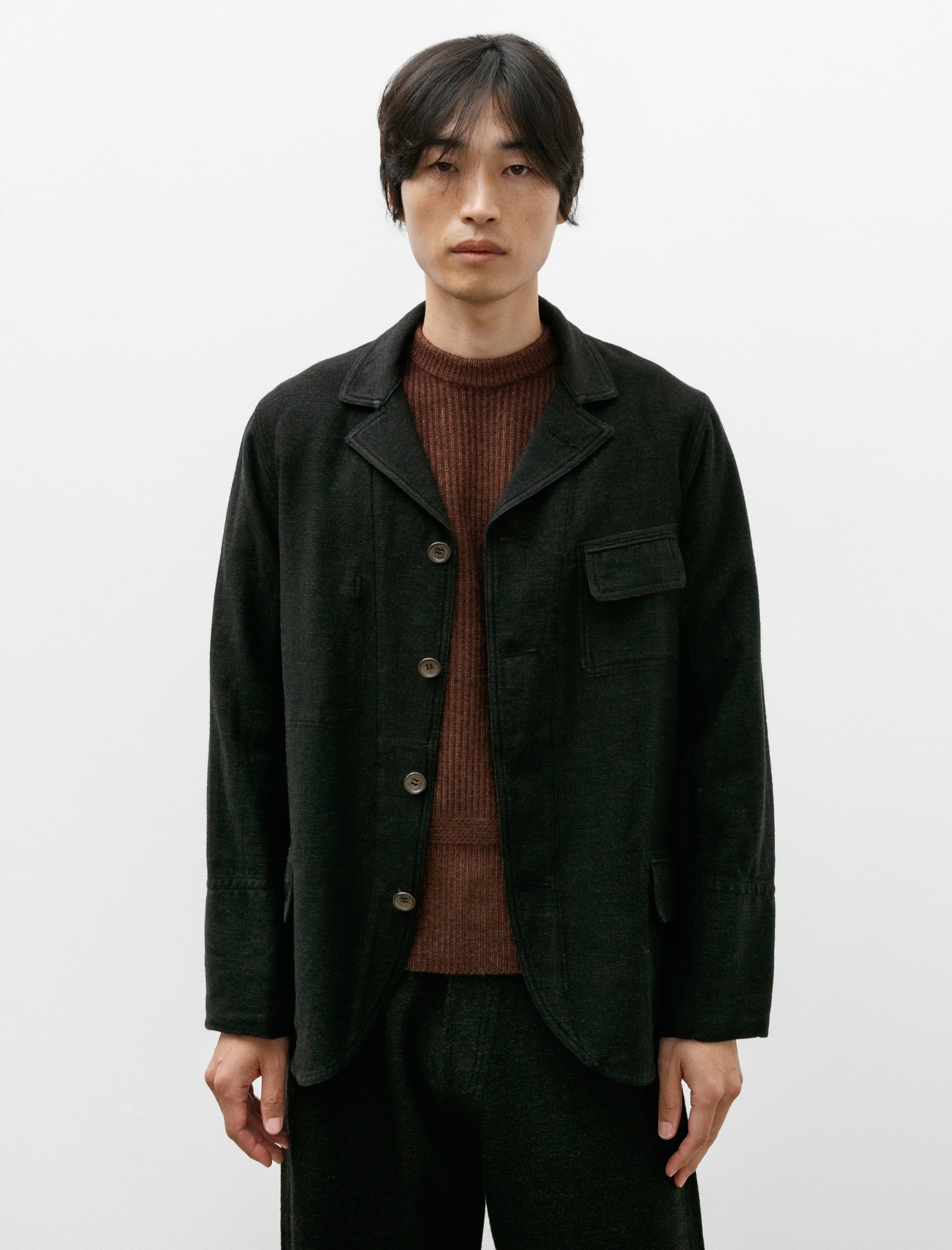 Taiga Takahashi Lot 316 Sack Coat Black Wool – Neighbour