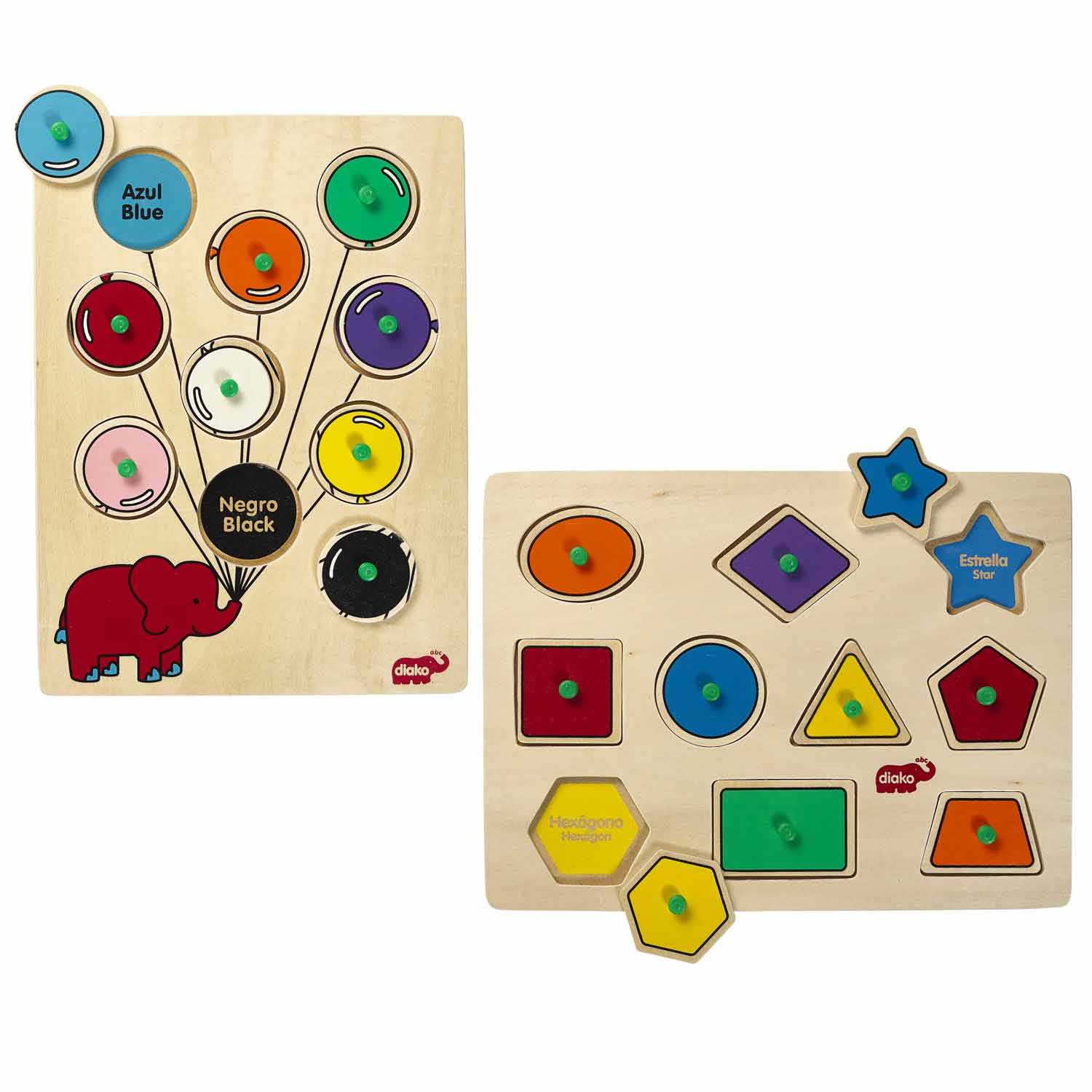 Shapes & Colors Peg Puzzle Set | Becker's School Supplies