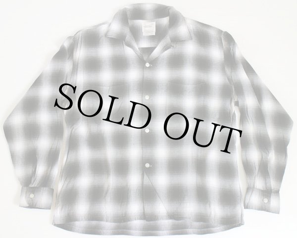 50s PENNEY'S TOWNCRAFT オンブレチェック レーヨンシャツ L