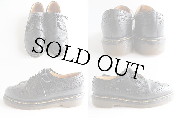 英国製 DR.MARTENSドクターマーチン ウイングチップ レザーシューズ 黒