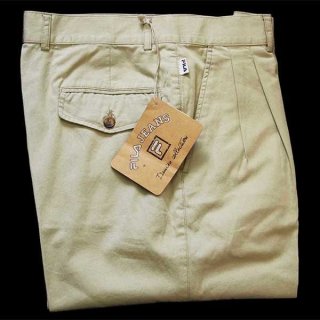 90s USA製 LANDS'ENDランズエンド ツータック スラックス ウールパンツ