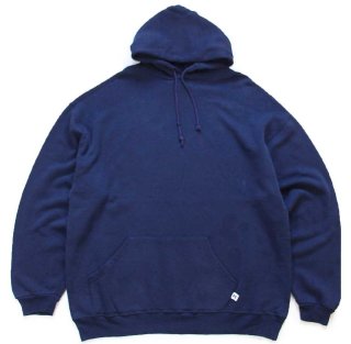 90s USA製 RUSSELLラッセル 無地 前V スウェット 紺 XL☆ブランク