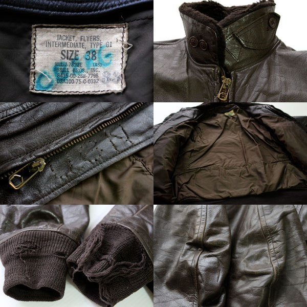 70s 米軍 U.S.NAVY G-1 フライト レザージャケット 38 - Sixpacjoe Web