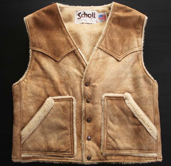 USA製 Schottショット リアル ムートンベスト 42 - Sixpacjoe Web Shop