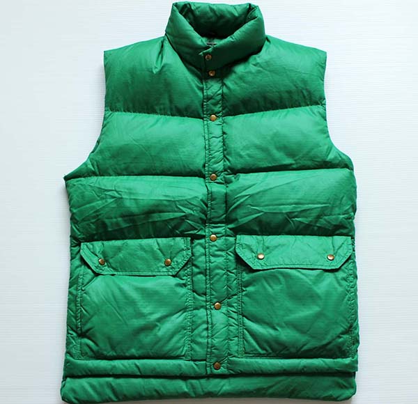 70s CAMP7 ナイロン ダウンベスト 緑 L - Sixpacjoe Web Shop