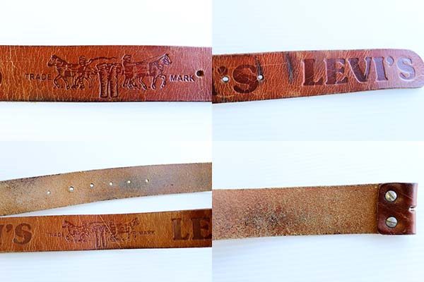 70s LEVI'Sリーバイス 型押し レザーベルト 茶 - Sixpacjoe Web Shop