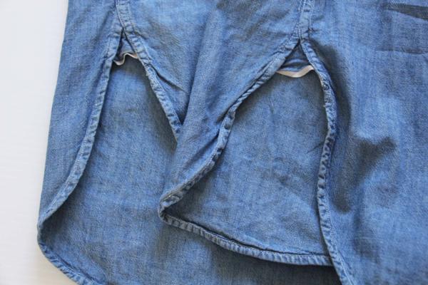 40s マチ付き シャンブレーシャツ☆U.S.NAVY - Sixpacjoe Web Shop