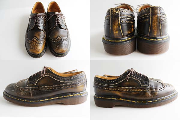 英国製 DR.MARTENSドクターマーチン ウイングチップ レザーシューズ