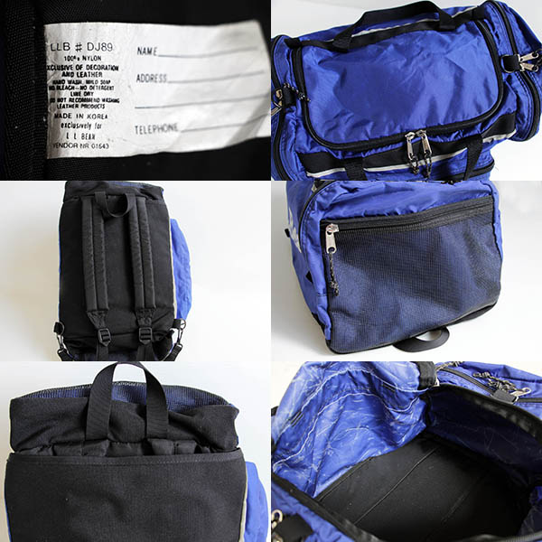 90s L.L.Bean 3WAY ナイロン ダッフルバッグ 青 - Sixpacjoe Web Shop