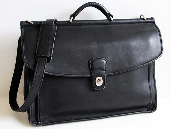 USA製 COACH オールド コーチ 2WAY レザー ブリーフケース 黒☆5266