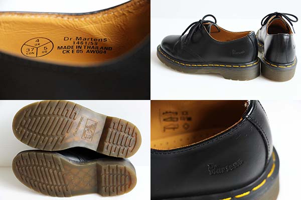 DR.MARTENSドクターマーチン 3ホール レザーシューズ 黒 UK4