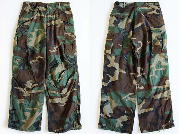 80s 米軍 U.S.ARMY ウッドランドカモ M-65 フィールド カーゴパンツ