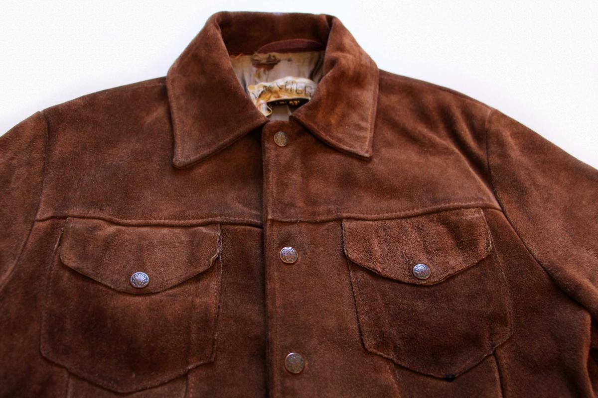 70s RANCHER Schott Bros ショット スエード レザージャケット 焦げ茶