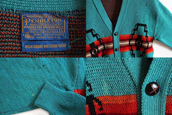 70s USA製 PENDLETONペンドルトン ネイティブ柄 ジャガード ウール