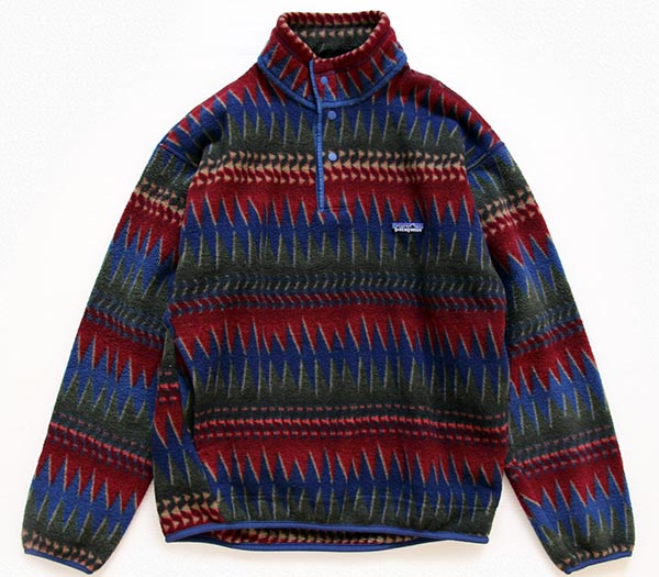 90s USA製 patagoniaパタゴニア ミネハハ 総柄 シンチラ フリース