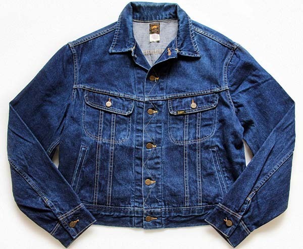 80s USA製 Leeリー 220 バックプリント デニムジャケット 4ポケット