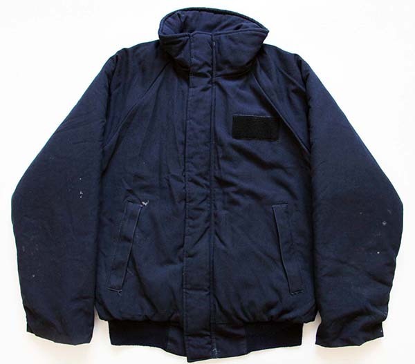00s 米軍 U.S.NAVY アラミド シップボードジャケット 紺 M☆デッキ
