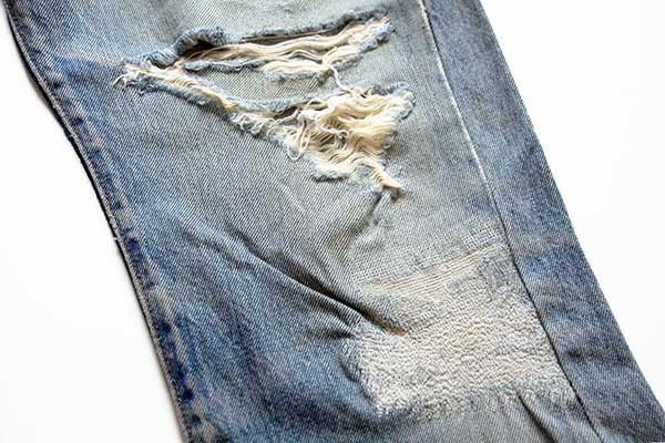 80s USA製 Levi'sリーバイス 501 赤耳 デニムパンツ ボロ w33