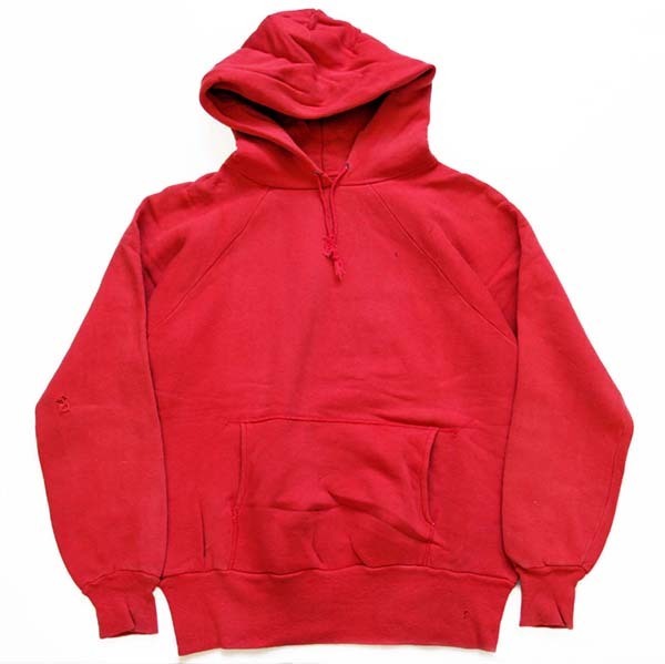 60s Healthknit 無地 コットン スウェットパーカー 赤 L - Sixpacjoe