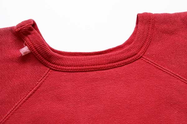 60s UNKNOWN 無地 コットン スウェット 赤 フェード - Sixpacjoe Web Shop
