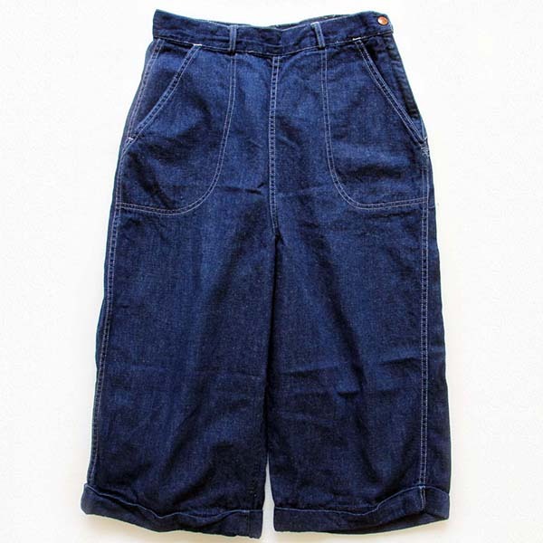50s STOCKTON OF DALLAS デニム クロップド ランチパンツ☆ショート