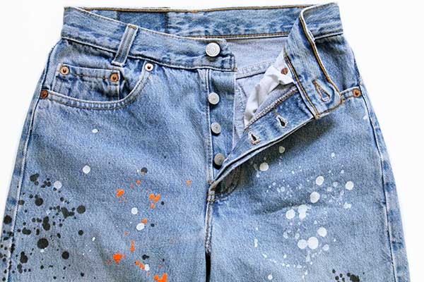 90s USA製 Levi'sリーバイス 501 ペンキ&ダメージ加工 デニムパンツ
