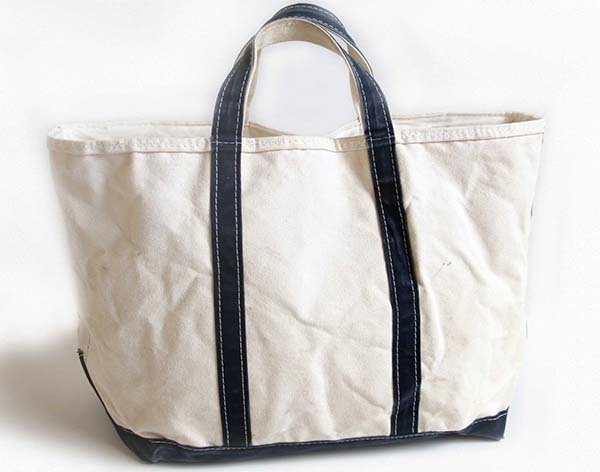 80s L.L.Bean BOAT AND TOTE 耳付き キャンバス トートバッグ ジップ