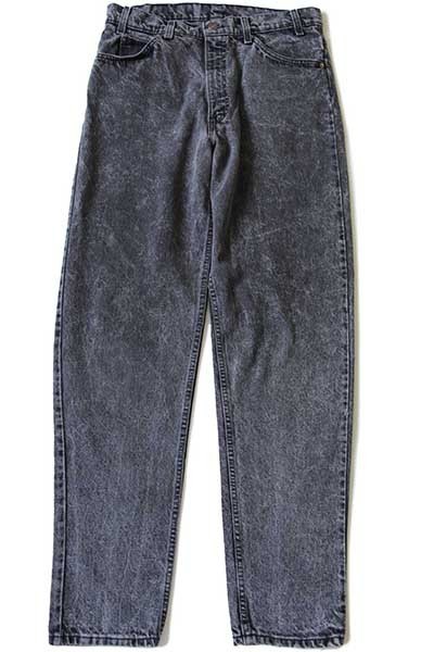 80s USA製 Levi'sリーバイス 550 ケミカルウォッシュ ブラック デニム