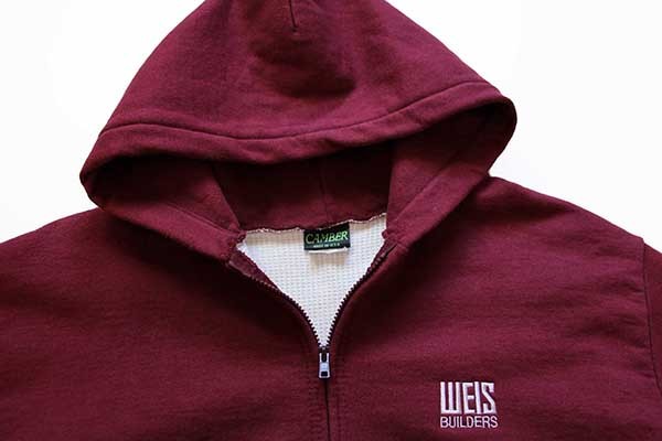 90s USA製 CAMBERキャンバー WEIS BUILDERS 刺繍 裏サーマル