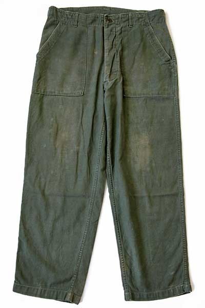 60s 米軍 U.S.ARMY コットンサテン ユーティリティ ベイカーパンツ