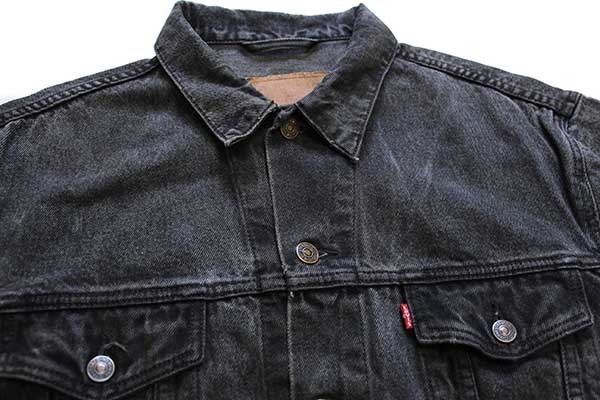 90s Levi'sリーバイス 70503 ブラック デニムジャケット 4ポケット 後