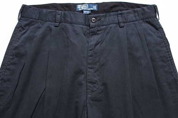 90s ポロ ラルフローレン HAMMOND PANT ツータック コットン チノパン