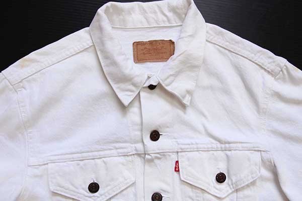 80s USA製 Levi'sリーバイス 70506 ホワイト デニムジャケット 4