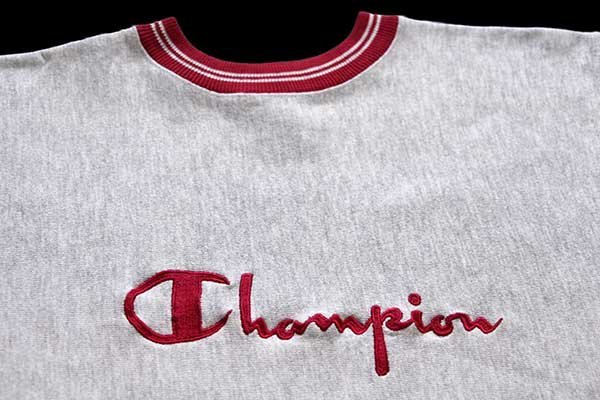 90s USA製 Championチャンピオン スクリプト ビッグロゴ刺繍