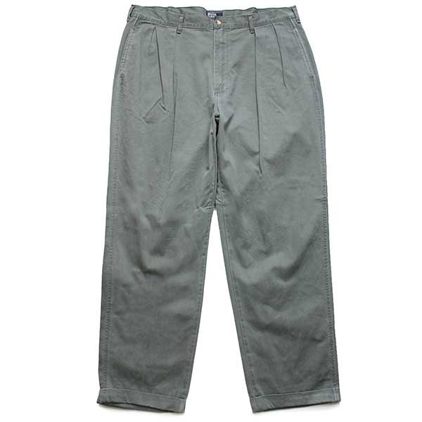 90s USA製 ポロ ラルフローレン ツータック コットン チノパン