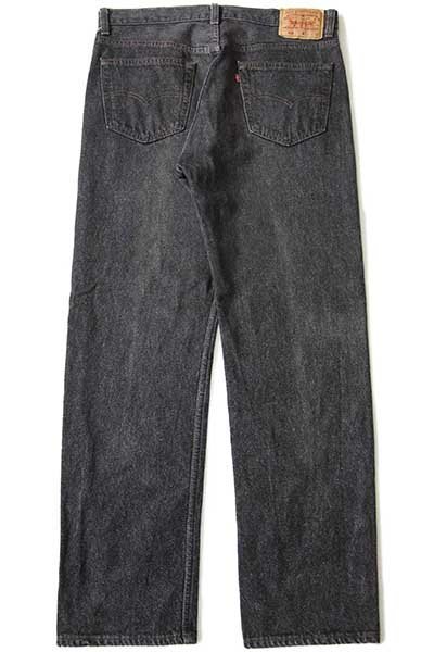 90s USA製 Levi'sリーバイス 501 先染め ブラック デニムパンツ w35