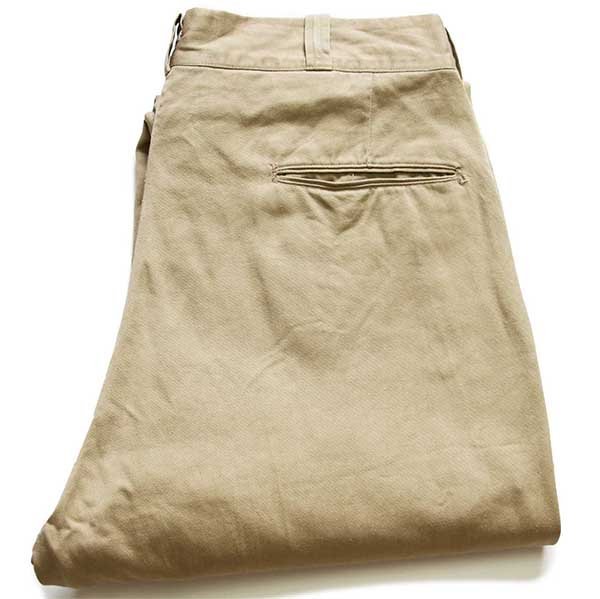 60s 米軍 U.S.ARMY コットンツイル チノパン カスタム カーキ w34