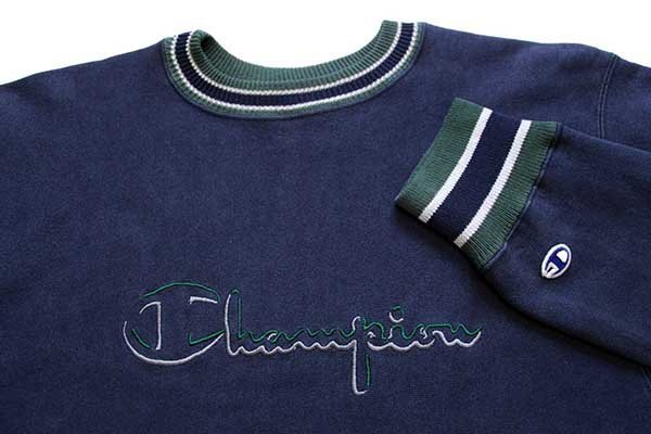 90s USA製 Championチャンピオン スクリプト ビッグロゴ刺繍